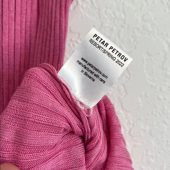 Petar Petrov Silk Ribbed Tank Top Pink - Picture 8 of 9